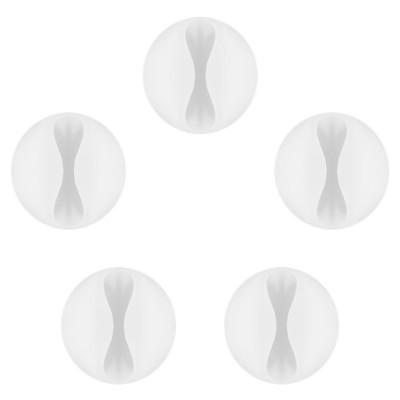 GOOBAY οργανωτές καλωδίων σιλικόνης 95183, 1 θέση, Φ7.8mm, λευκό, 5τμχ