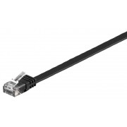 GOOBAY καλώδιο δικτύου 95381, CAT 6 U/UTP, flat, copper, 10m, μαύρο