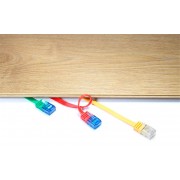 GOOBAY καλώδιο δικτύου 95381, CAT 6 U/UTP, flat, copper, 10m, μαύρο