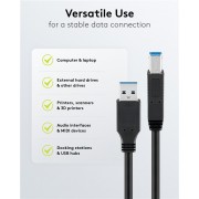 GOOBAY καλώδιο USB 3.0 σε USB Type B 95722, 0.5m, 5Gbps, μαύρο