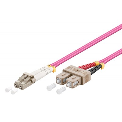 GOOBAY καλώδιο οπτικής ίνας LC-UPC σε SC-UPC 95945, Multimode OM4, 3m, βιολετί