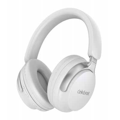 CELEBRAT headphones A40, ασύρματα & ενσύρματα, 40mm, 250mAh, λευκά
