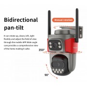 VSTARCAM smart κάμερα AF621DR, dual lens, αναγνώριση φωτιάς & καπνού, 2MP, WiFi, SD, PTZ, IP66