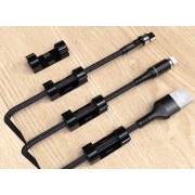 Οργανωτές καλωδίων AG702D με αυτοκόλλητο, 3x1.1x0.7cm, μαύρο, 20τμχ