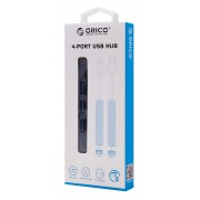 ORICO USB hub AHC2-4A, 4x θυρών, USB 3.0, 5Gbps, USB-C σύνδεση, γκρι