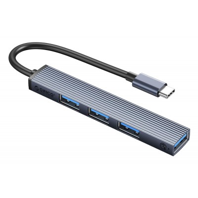 ORICO USB hub AHC2-4A, 4x θυρών, USB 3.0, 5Gbps, USB-C σύνδεση, γκρι