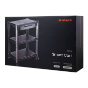 BRATECK ραφιέρα δαπέδου AMS-5L με ροδάκια, 3 ράφια, 50x33x63.5cm, έως 10kg, μαύρη