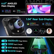 ULEFONE smartphone Armor 28 Pro, 6.67" & 1.04, 16/512GB, 5G, 10600mAh, IP68/IP69K/MIL-STD-810H, μαύρο