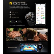 ULEFONE smartwatch Armor Watch Pro, 2x λουράκια, heart rate, 1.50" AMOLED, GPS, 5 ΑΤΜ/IP68/IP69K/MIL-STD-810H, μαύρο