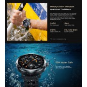 ULEFONE smartwatch Armor Watch Pro, 2x λουράκια, heart rate, 1.50" AMOLED, GPS, 5 ΑΤΜ/IP68/IP69K/MIL-STD-810H, μαύρο