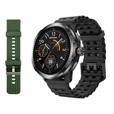 ULEFONE smartwatch Armor Watch Pro, 2x λουράκια, heart rate, 1.50" AMOLED, GPS, 5 ΑΤΜ/IP68/IP69K/MIL-STD-810H, μαύρο