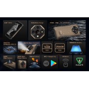 ULEFONE smartphone Armor X16 Pro, 6.56", 8/256GB, 5G, 10360mAh, IP68/IP69K/MIL-STD-810H, μαύρο