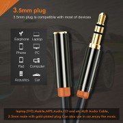 CABLETIME καλώδιο προέκτασης ήχου 3.5mm CT-AV311-P11FG, gold plated, 1.5m, μαύρο