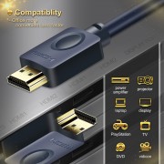 CABLETIME καλώδιο HDMI AV540-HE2G με Ethernet, 4K/60Hz, 18 Gbps, 1m, μπλε