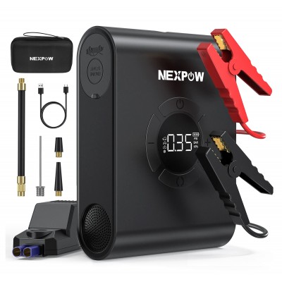 NEXPOW εκκινητής μπαταρίας & συμπιεστής αέρος AKP-P200, 12V/1500A, 150PSI, 8000mAh