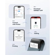NIIMBOT smart θερμικός εκτυπωτής ετικετών B1, 203dpi, Bluetooth, μπλε