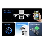 VSTARCAM smart ηλιακή κάμερα BG621SR, triple lens, 2MP, 4G, SD, PTZ, IP66