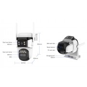 VSTARCAM smart ηλιακή κάμερα BG621TR, triple lens, 3MP, 4G, SD, PTZ, IP66
