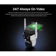 VSTARCAM smart ηλιακή κάμερα BG621TR, triple lens, 3MP, 4G, SD, PTZ, IP66