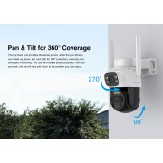 VSTARCAM smart ηλιακή κάμερα BG622DR, dual lens, 2MP, 4G, SD, PTZ, IP66