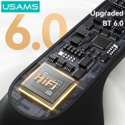 USAMS earphones με θήκη φόρτισης E05, True Wireless, BT 6.0, λευκό