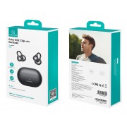 USAMS earphones με θήκη φόρτισης Echo R02, OWS, Φ11mm, 50/300mAh, μαύρα