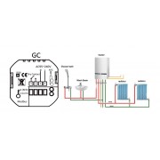 Smart θερμοστάτης αερίου BHT-001-GCLW, WiFi, χωνευτός, μαύρος