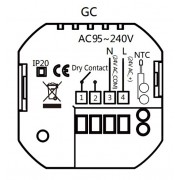 Smart θερμοστάτης αερίου BHT-009GCLW, WiFi, χωνευτός, μαύρος