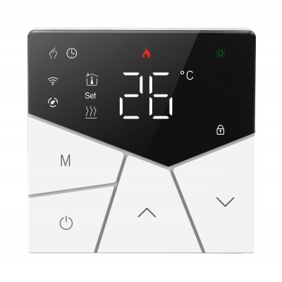 Smart θερμοστάτης πετρελαίου BHT-15GBLW, WiFi, χωνευτός, μαύρος