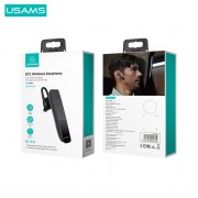 USAMS Bluetooth μονό earphone USAMS-BT2, 100mAh, 3-way κλήσεις, μαύρο