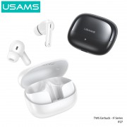 USAMS earphones με θήκη φόρτισης IF27, TWS, Φ13mm, 25/250mAh, μαύρα