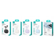 USAMS earphones με θήκη φόρτισης US-YO17, True Wireless, Φ13mm, μαύρα