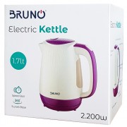 BRUNO Ηλεκτρικός βραστήρας BRN-0001, 2200w, 1.7lt, βάση 360°, LED