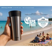 BRUNO θερμός BRN-0068, εργονομικό καπάκι, anti-slip, 360ml, ασημί