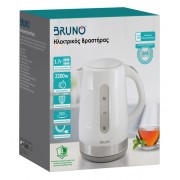 BRUNO βραστήρας νερού BRN-0142, 1.7L, 2200W, λευκό-γκρι