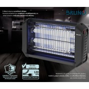 BRUNO ηλεκτρική εντομοπαγίδα BRN-0186 με UV λυχνία, 20W, μαύρη