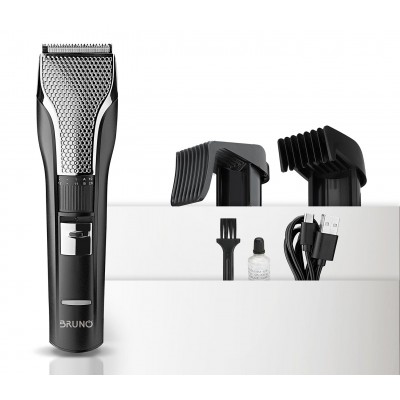 BRUNO BRN-0220 Κουρευτική μηχανή επαναφορτιζόμενη, μαύρη