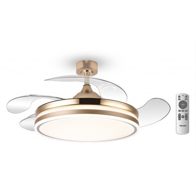 BRUNO BRN-0226 Ανεμιστήρας οροφής με LED φως, AC 82W, 42", O107x47εκ., χρυσός