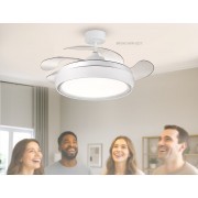 BRUNO BRN-0227 Ανεμιστήρας οροφής με LED φως, AC 82W, 42", O107x47εκ., λευκός