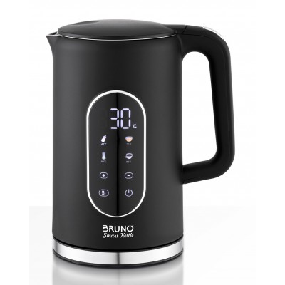 BRUNO Βραστήρας νερού προηγμένων λειτουργιών, ψηφιακός με διπλό τοίχωμα BRN-0245, 1.7L 2200W, μαύρος