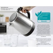 BRUNO BRN-0246 Βραστήρας νερού ανοξείδωτος 1.7L STRIX 2200W, Inox