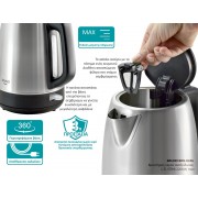 BRUNO BRN-0246 Βραστήρας νερού ανοξείδωτος 1.7L STRIX 2200W, Inox