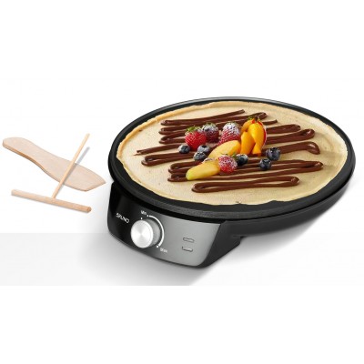 BRUNO BRN-0252 Κρεπιέρα 30εκ. 1200W με ρυθμιζόμενο θερμοστάτη και εξαρτήματα, μαύρη