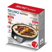 BRUNO BRN-0252 Κρεπιέρα 30εκ. 1200W με ρυθμιζόμενο θερμοστάτη και εξαρτήματα, μαύρη