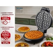 BRUNO BRN-0253 Βαφλιέρα 1000W, στρόγγυλη 19εκ., βαθιά, inox-μαύρη