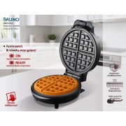 BRUNO BRN-0253 Βαφλιέρα 1000W, στρόγγυλη 19εκ., βαθιά, inox-μαύρη