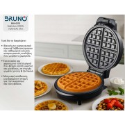 BRUNO BRN-0253 Βαφλιέρα 1000W, στρόγγυλη 19εκ., βαθιά, inox-μαύρη