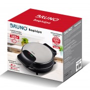 BRUNO BRN-0253 Βαφλιέρα 1000W, στρόγγυλη 19εκ., βαθιά, inox-μαύρη