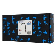 BRUNO μπαταρία πάγκου κουζίνας BRN-0263, αναμεικτική, μαύρη/ασημί