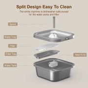 BRUNO αυτόματη ποτίστρα για κατοικίδια BRN-0279, ανοξείδωτη, 4L, ασημί